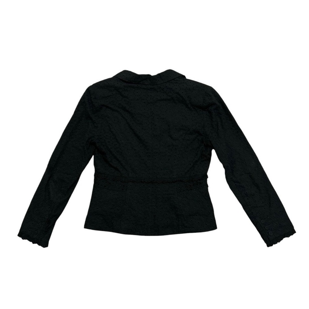 Cabi Women's Flamenco Black Eyelet Blazer Jacket Size 4 Capsule Wardrobe Career - Picture 2 of 7